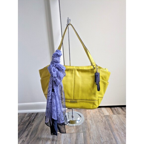 Coach Parker Tote Bag in Yellow f23284 Handbag Purse Rare - Picture 1 of 9